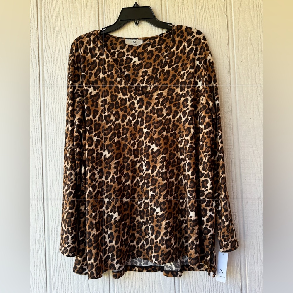 NATORI Animal Print Pajama Top